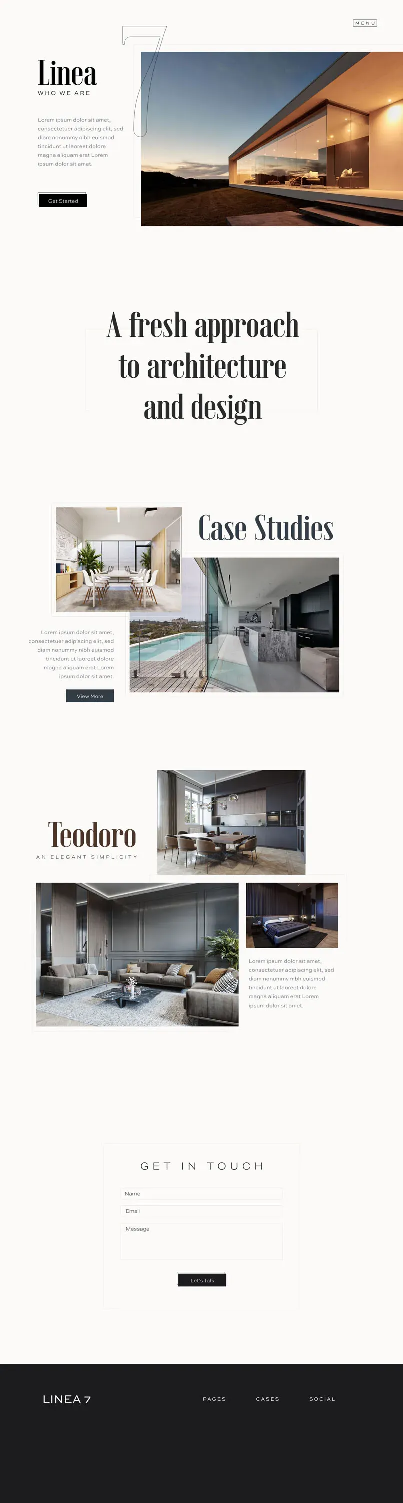 Option A for the Linea 7 homepage