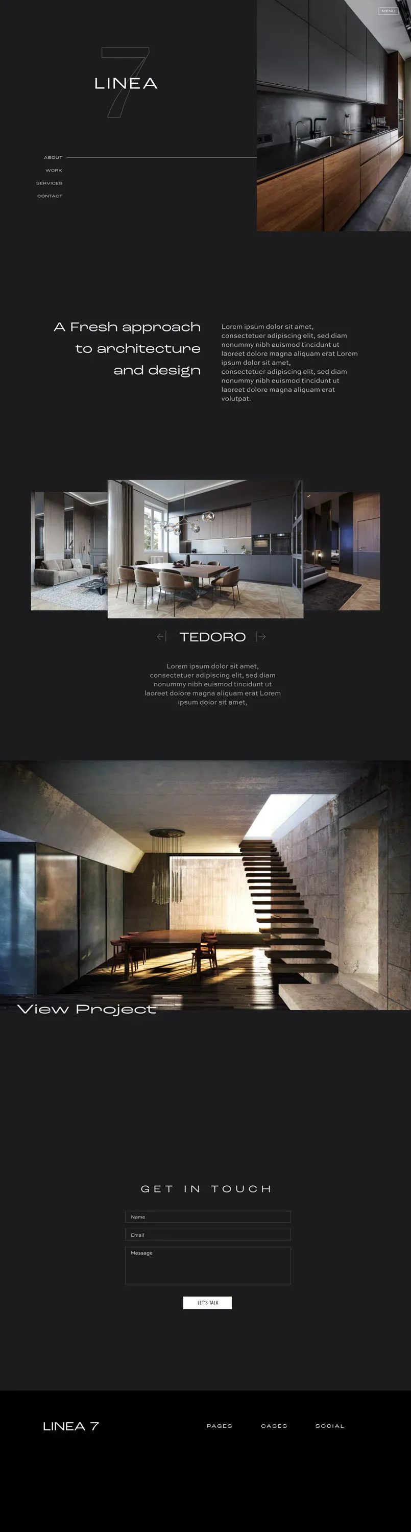 Option B for the Linea 7 homepage