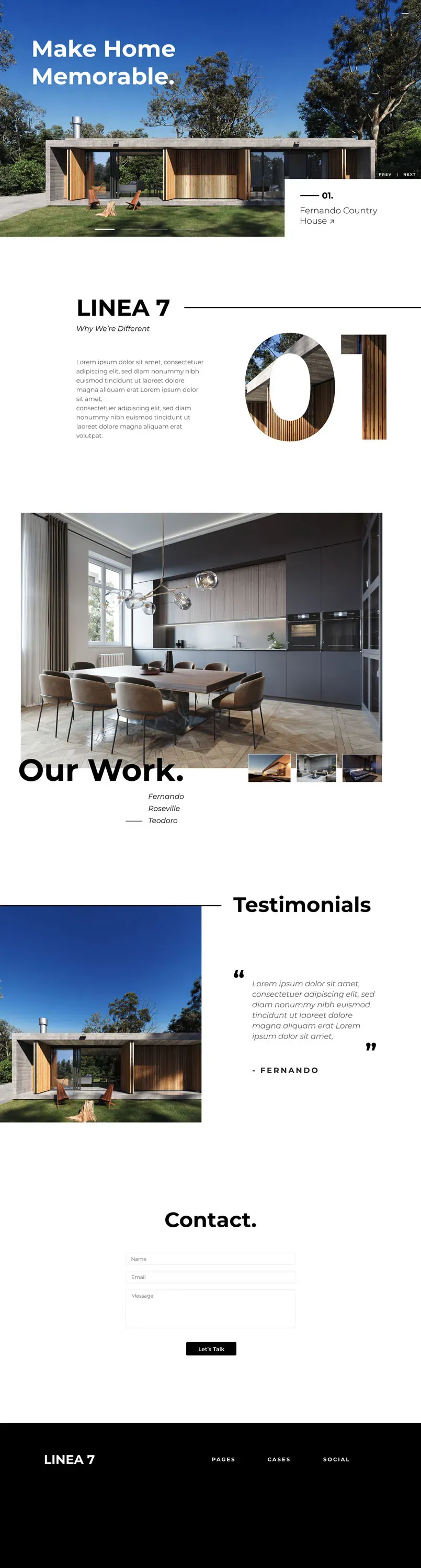 Option C for the Linea 7 homepage