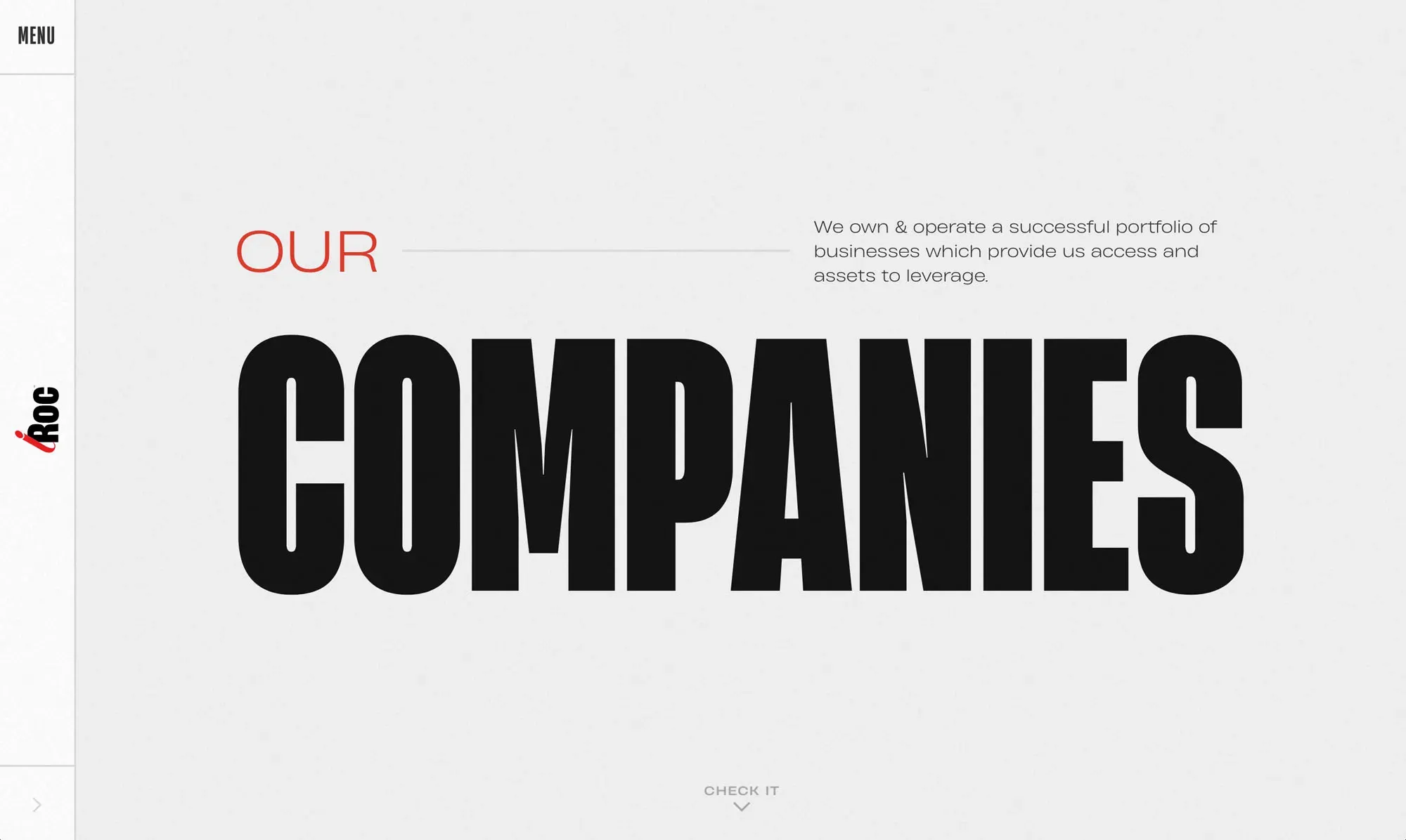 The Companies page of the IdolRoc website