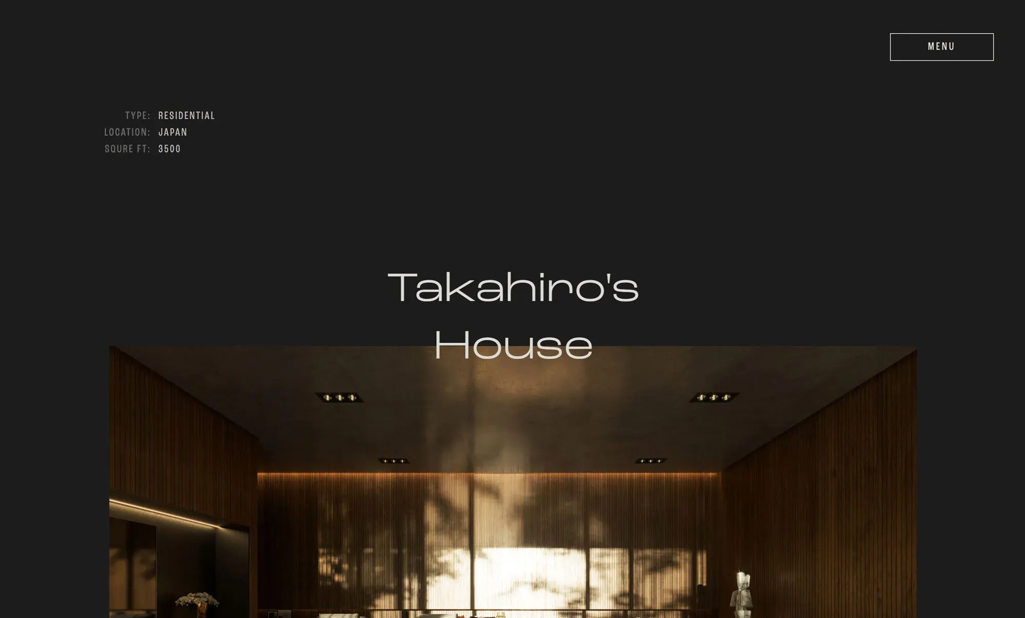 The page for Takahiro's home on the Linea 7 website