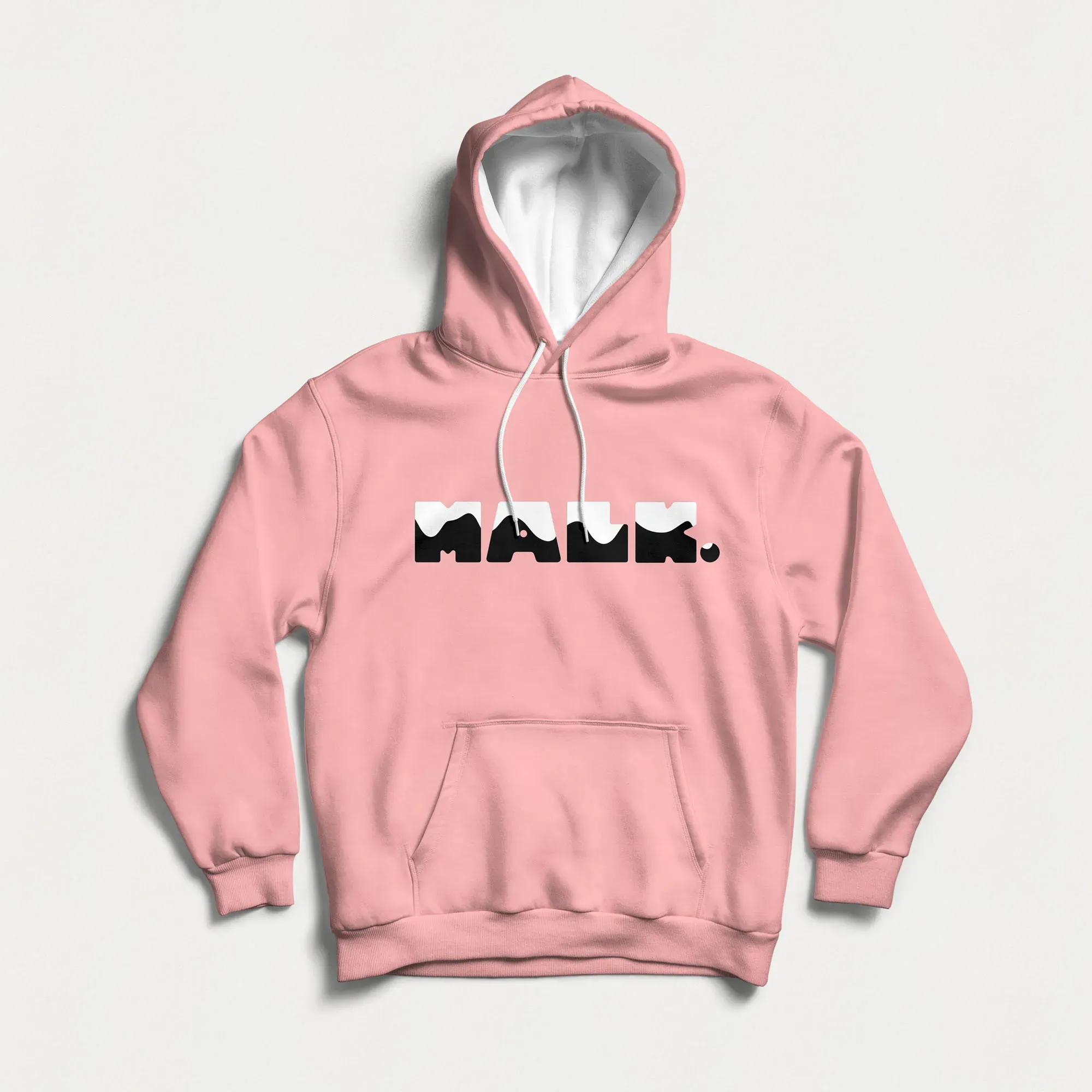 A hoodie with the Malk logo