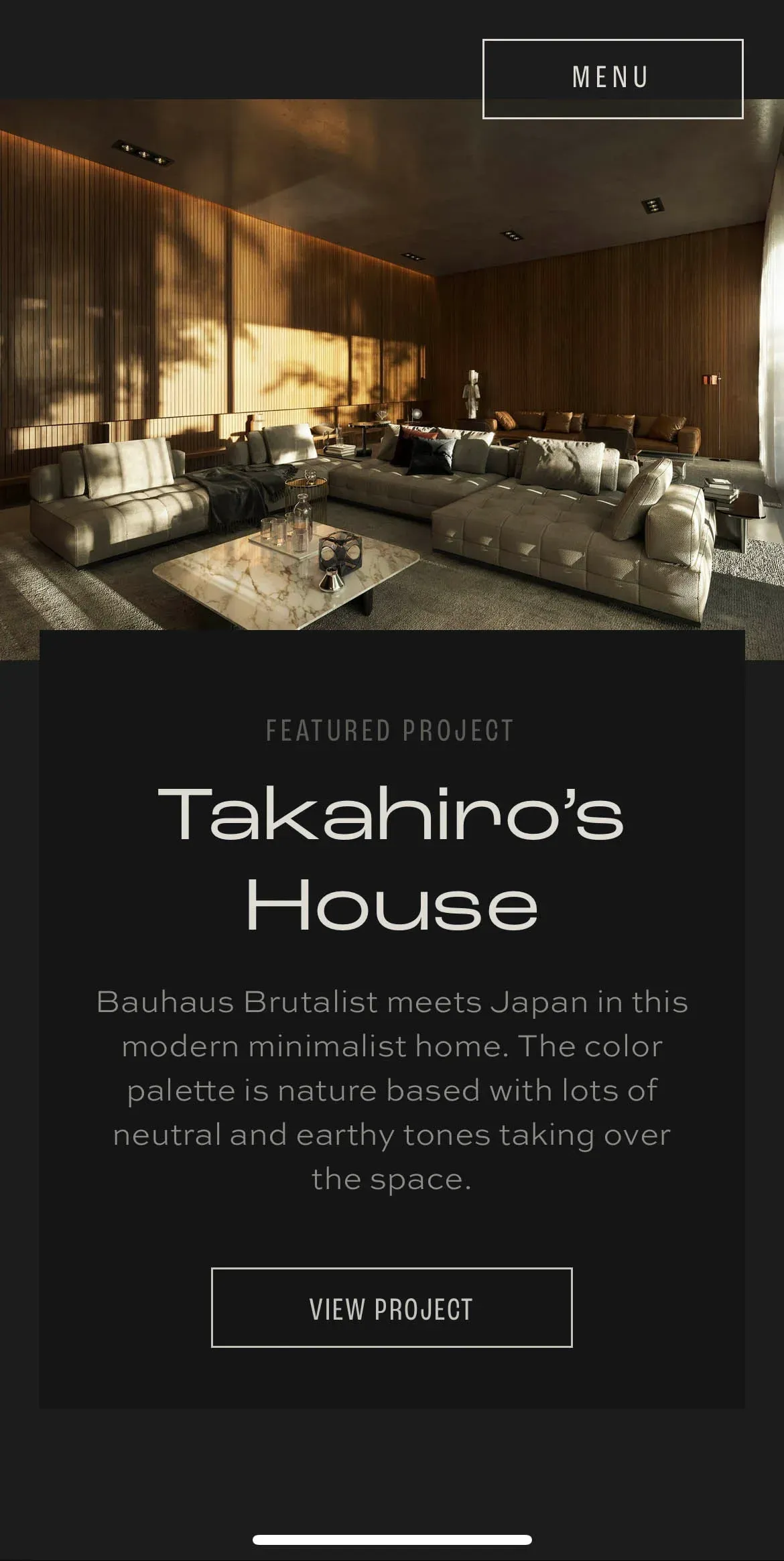 A featured project on the Linea 7 website, on a phone