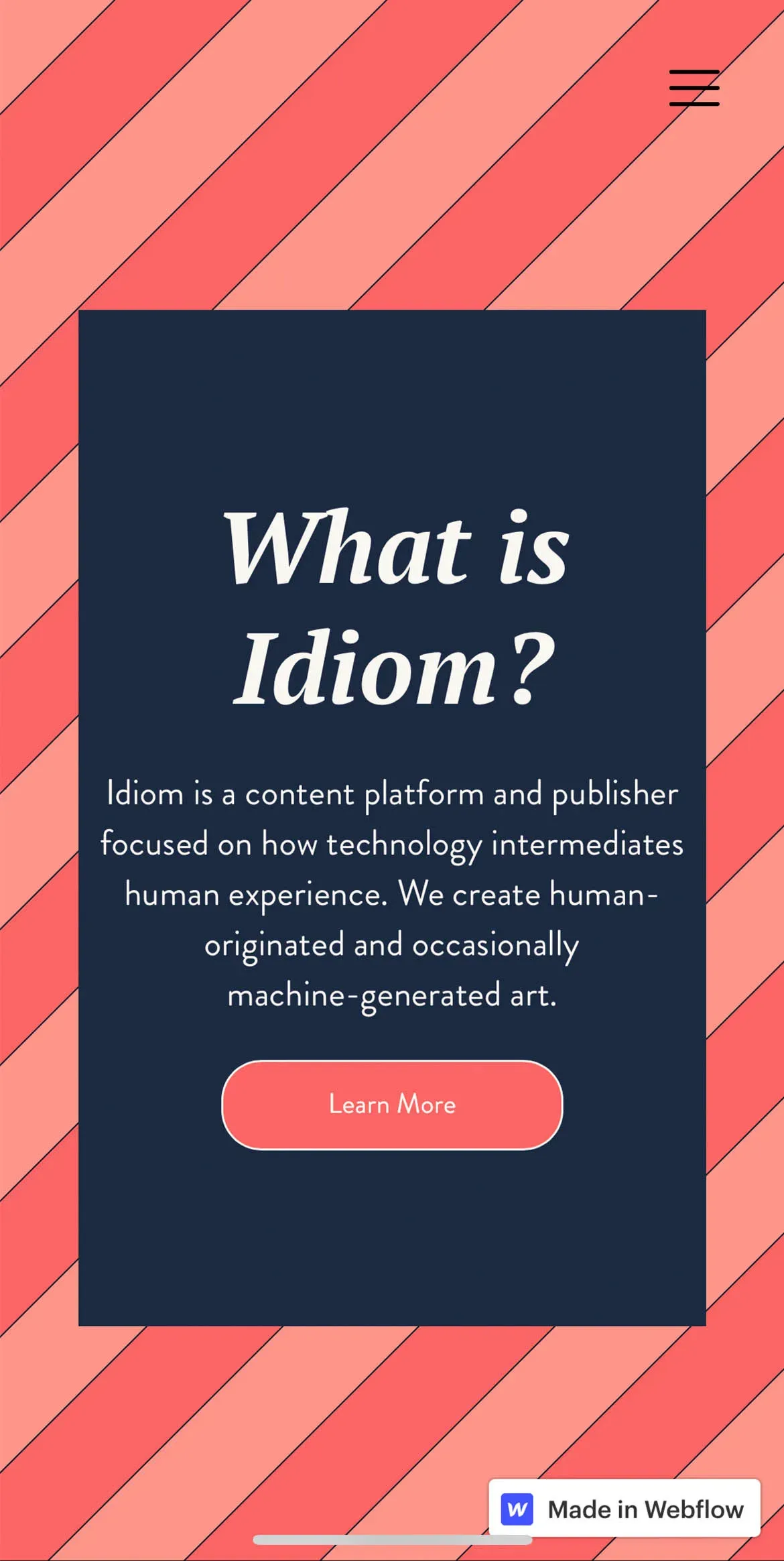 The What Is Idiom section on a phone