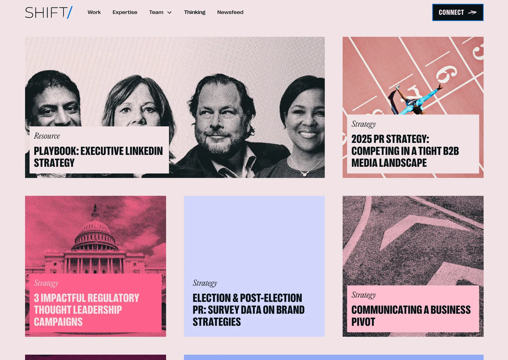Articles on the Shift insights page