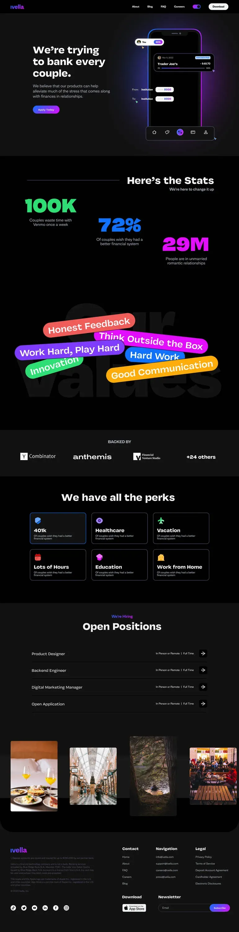 The Ivella careers page