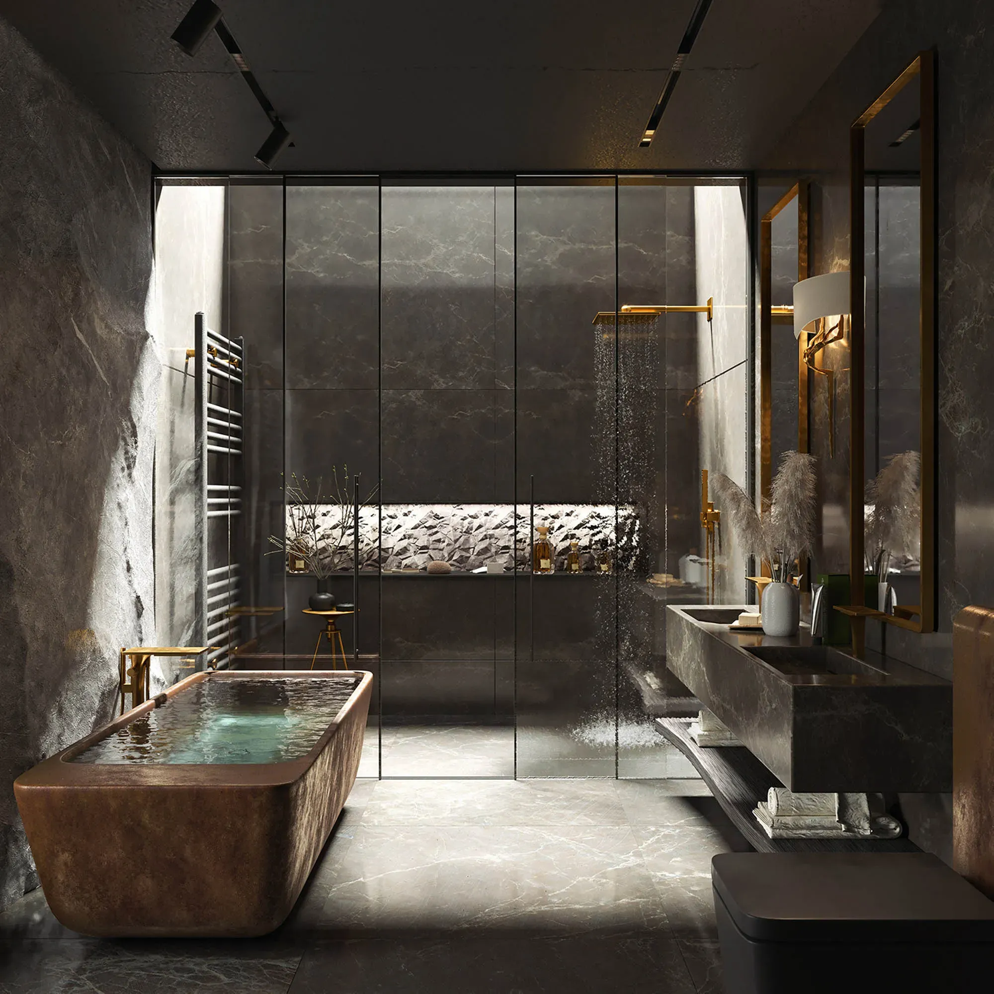 An interior of Takahiro's home, designed by Linea 7