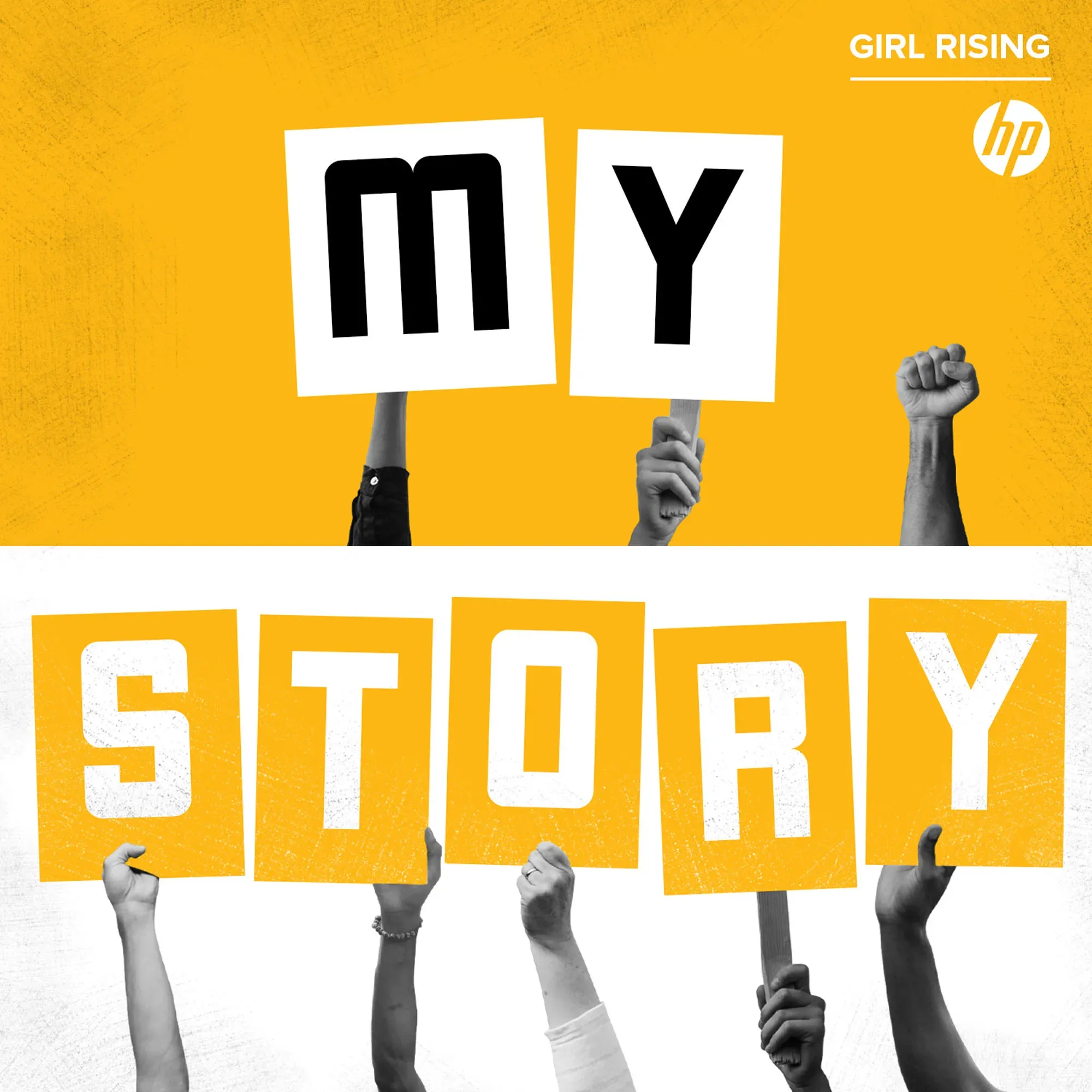 A social media post with the campaign logo