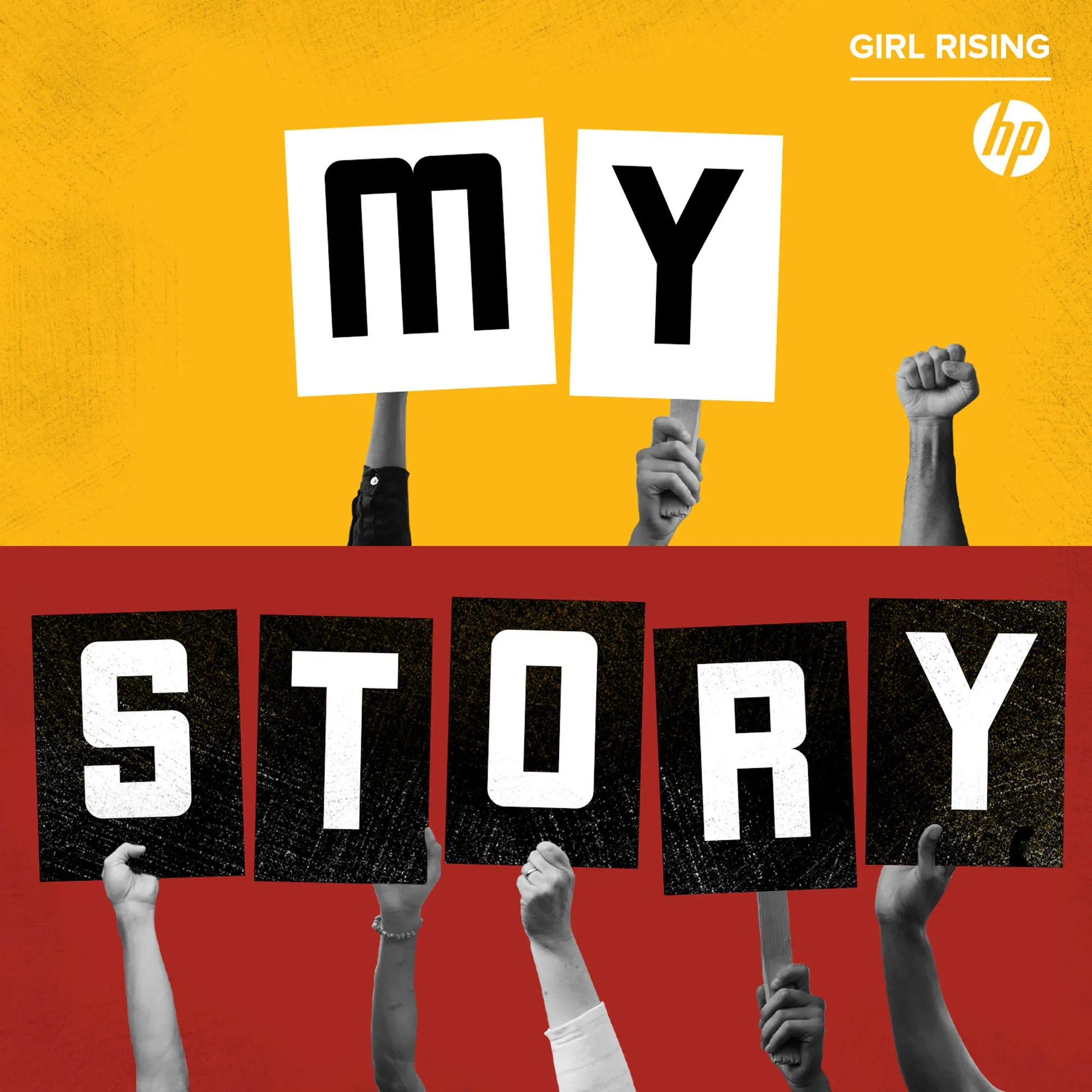 A social media post with the campaign logo